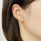 10K Comet Moissanite Earrings (Yellow Gold) - Model Image