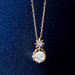 10K Sirius Moissanite Necklace (Yellow Gold) - Product Image