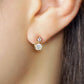 10K Sirius Moissanite Earrings (Yellow Gold) - Model Image