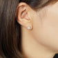 18K/10K Star Moissanite Earrings (Yellow Gold) - Model Image