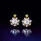 10K Sun Moissanite Earrings (Yellow Gold) - Product Image