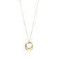 10K Yellow Gold / 10K Rose Gold Tripartite Circle Necklace - Product Image