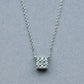 Platinum Diamond Square Necklace - Product Image