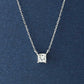 [Limited Quantity] Platinum Princess Cut Diamond Solitaire Necklace - Product Image