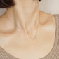[Limited Quantity] Platinum Princess Cut Diamond Solitaire Necklace - Model Image