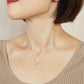 10K Ice Blue Diamond Square Necklace (White Gold) - Model Image