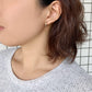 14K/10K Bicolor Double Hoop Earrings (White Gold / Yellow Gold) - Model Image