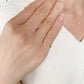 10K Yellow Gold Straight 3-Stone Diamond Pinky Ring - Model Image