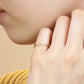 10K Yellow Gold Straight 3-Stone Diamond Pinky Ring - Model Image