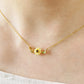 [Birth Flower Jewelry] August - Sunflower Necklace (925 Sterling Silver) - Model Image