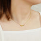 [Birth Flower Jewelry] August - Sunflower Necklace (925 Sterling Silver) - Model Image