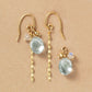 [Palette] 18K/10K Blue Topaz 2Way Charm Set Earrings [Ovalline] (Yellow Gold) - Product Image