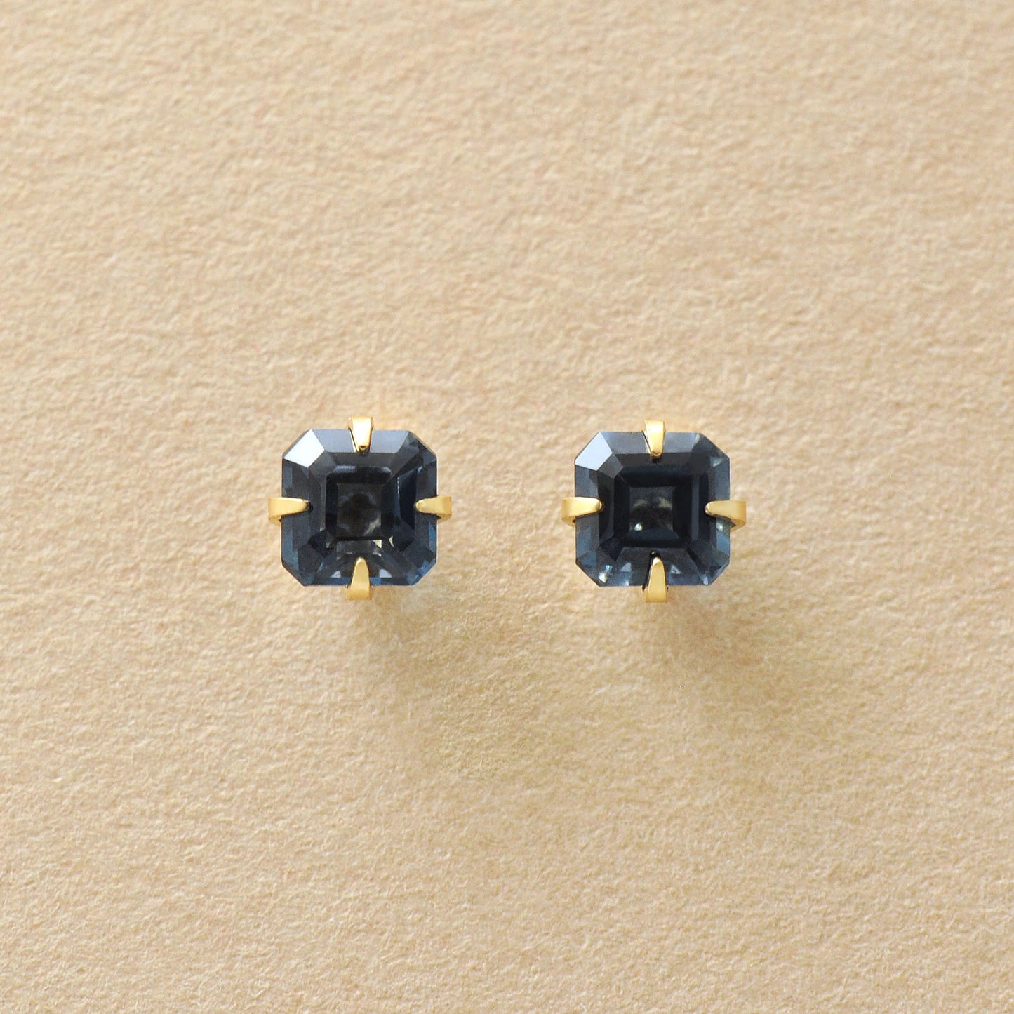 [Second Earrings] 18K London Blue Topaz Earrings (Yellow Gold) - Product Image