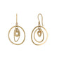 18K/10K 3-Circle Earrings (Yellow Gold) - Product Image