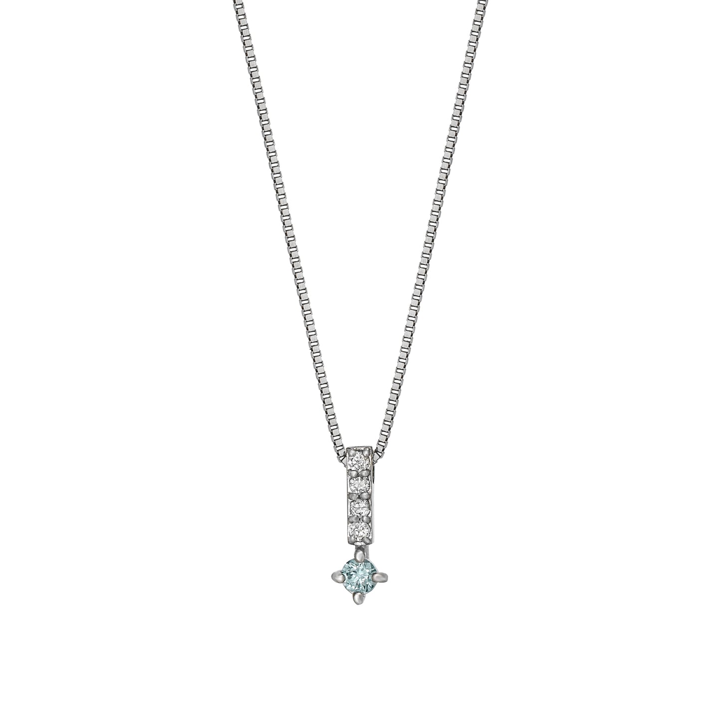 Platinum Diamond Solid Necklace - Product Image