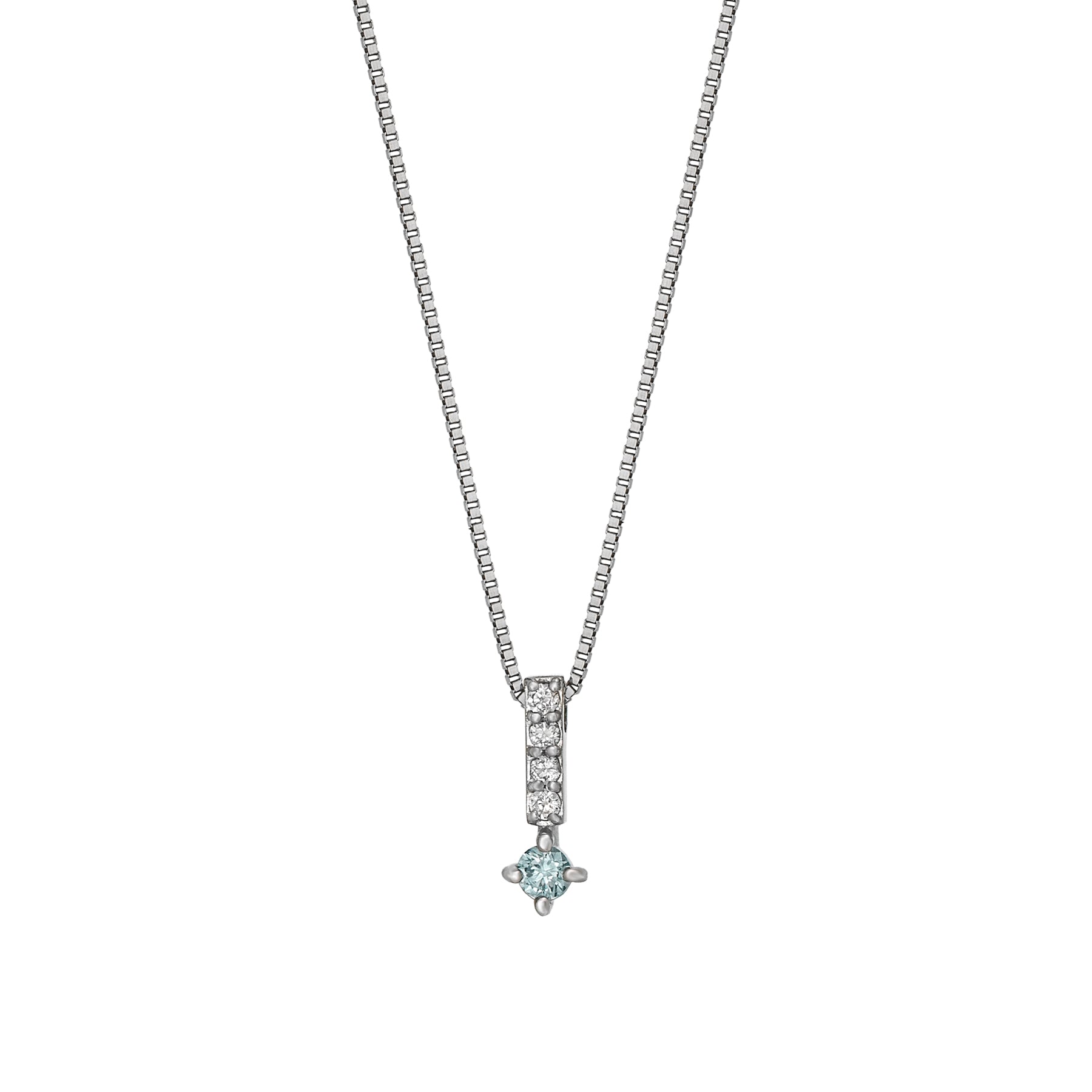 Platinum Diamond Solid Necklace - Product Image