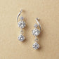 10K Twisted Line Swinging Earrings (White Gold) - Product Image