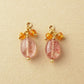 [Palette] Gold Filled Strawberry Quartz Charms - Product Image