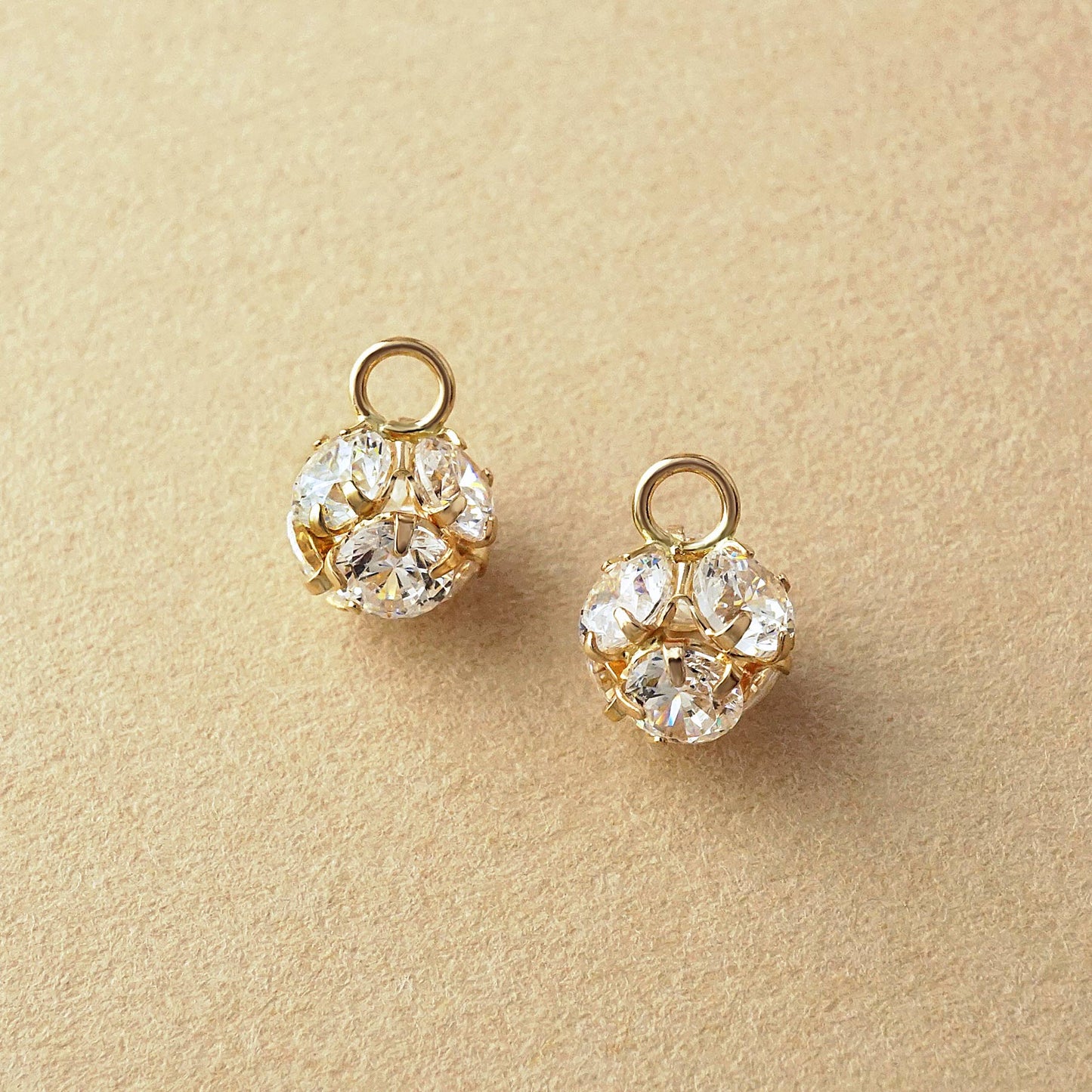 [Palette] 10K Cubic Zirconia Charms (Yellow Gold) - Product Image