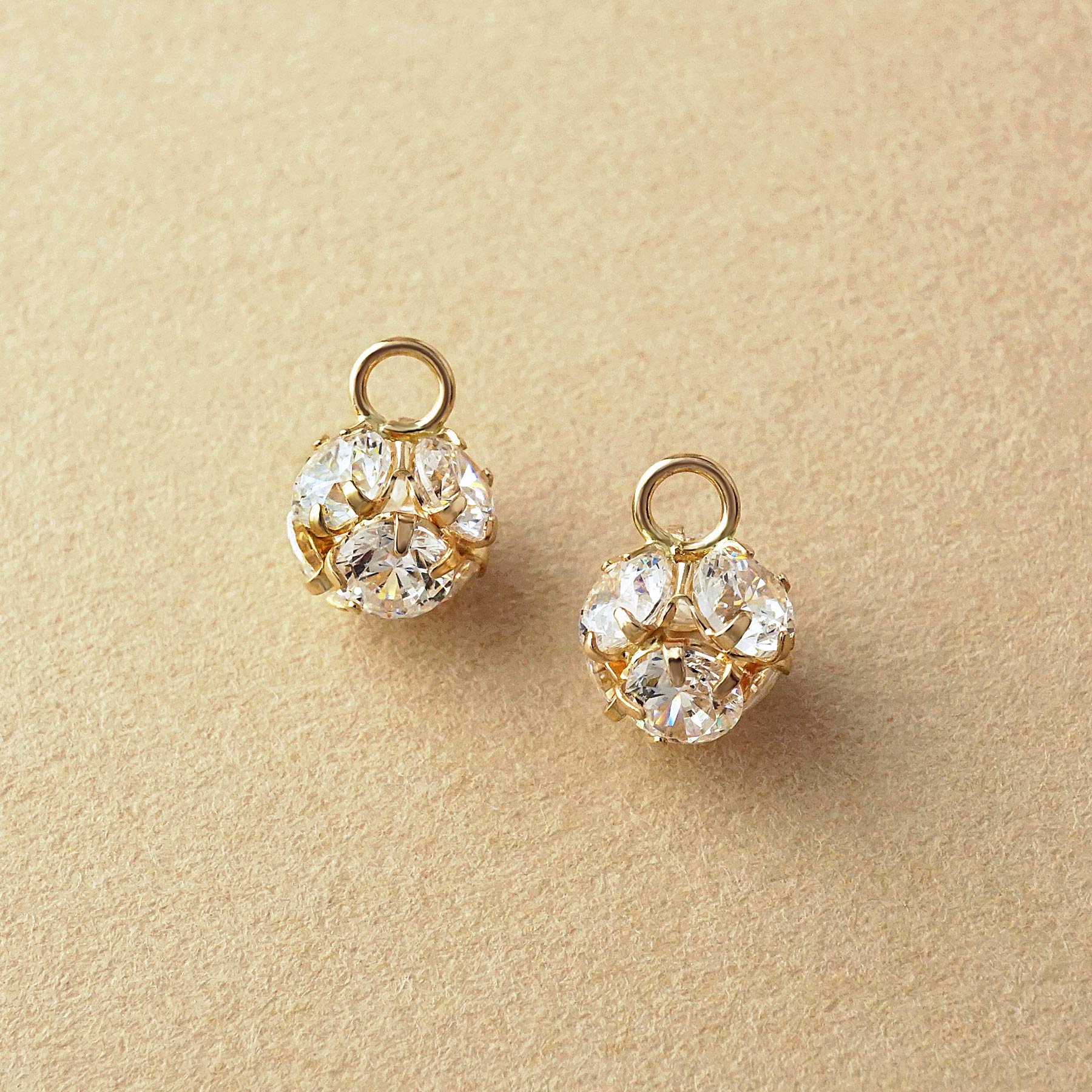 [Palette] 10K Cubic Zirconia Charms (Yellow Gold) - Product Image