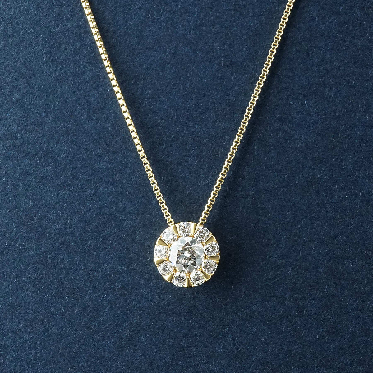 18K Diamond Necklace [EX Full Moon] (Yellow Gold) - Product Image