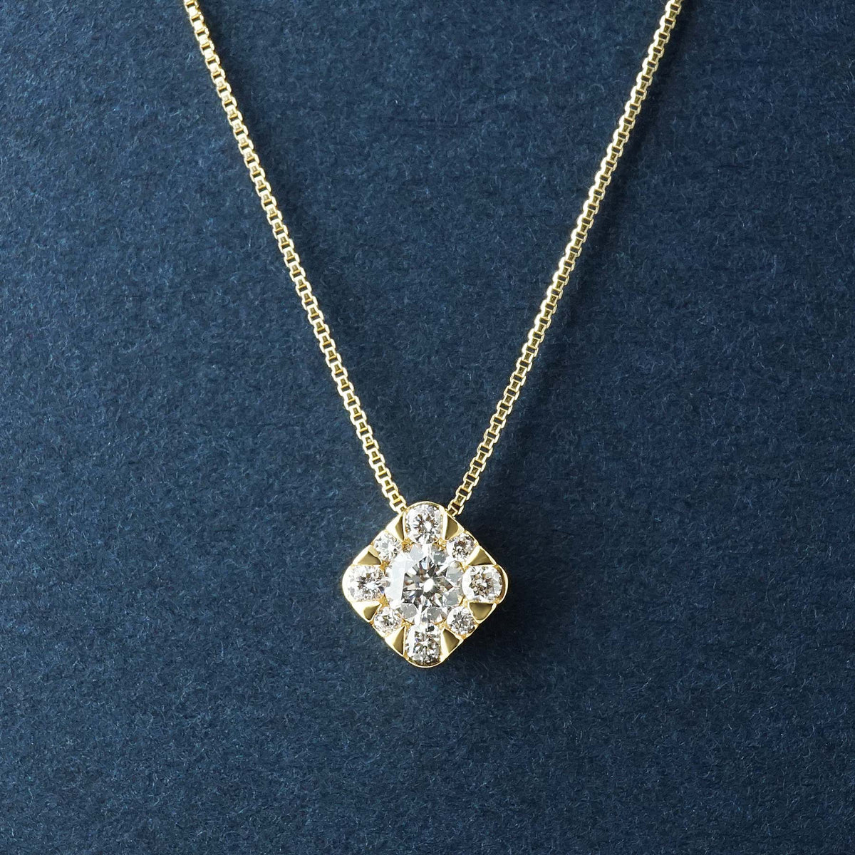 18K Diamond Necklace [EX Day Moon] (Yellow Gold) - Product Image