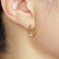 18K Diamond Twisted Hoop Earrings (Yellow Gold) - Model Image
