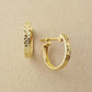 18K Flower Cut Hoop Earrings (Yellow Gold) - Product Image