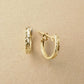 10K Faceted Mini Hoop Earrings (Yellow Gold) - Product Image