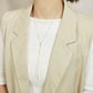 18K/10K Mirror Ball Long Lariat Necklace (Yellow Gold) - Model Image