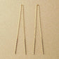 10K Diamond-Cut Bar Threader Earrings (Yellow Gold) - Product Image