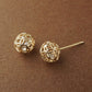 [Pannier] 10K Flower Basket Stud Earrings (Yellow Gold) - Product Image