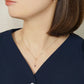 [Limited Quantity] 10K Diamond Windsor Sapphire 2Way Adjustable Necklace (Yellow Gold) - Model Image