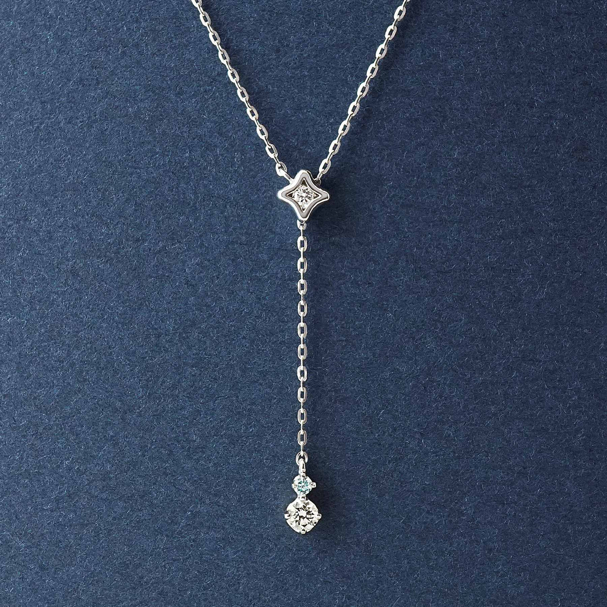 Platinum Diamond 2Way Adjustable Necklace - Product Image