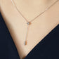 Platinum Diamond 2Way Adjustable Necklace - Model Image