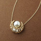 [Pannier] 10K Akoya Pearl Moon Necklace (Yellow Gold) - Product Image