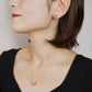 [Pannier] 10K Akoya Pearl Moon Necklace (Yellow Gold) - Model Image