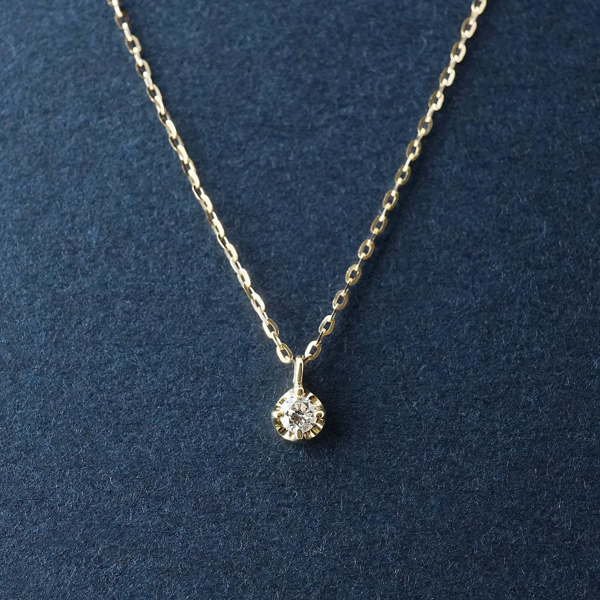10K Diamond Limited Edition Solitaire Necklace (Yellow Gold) - Product Image