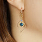 [Palette] Gold Filled / 925 Sterling Silver London Blue Topaz Earring Charm Set [On Stage] (Large Link) - Model Image