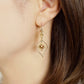 [Palette] Gold Filled / 925 Sterling Silver Garnet Earring Charm Set [On Stage] (Large Link) - Model Image