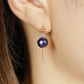 [Palette] 10K Blue Goldstone x White Quartz Charm Set [Curtain Call] (Yellow Gold) - Model Image