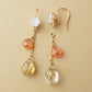 [Palette] 10K Golden Rutilated Quartz Earring Charm Set [Veil] (Yellow Gold) - Product Image