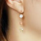 [Palette] 10K Golden Rutilated Quartz Earring Charm Set [Veil] (Yellow Gold) - Model Image