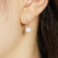 [Palette] 10K Golden Rutilated Quartz Earring Charm Set [Veil] (Yellow Gold) - Model Image