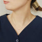 10K Three-Diamond Sparkle Necklace (Yellow Gold) - Model Image