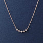 10K Five-Diamond Sparkle Necklace (Rose Gold) - Product Image