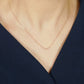 10K Five-Diamond Sparkle Necklace (Rose Gold) - Model Image