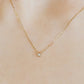 10K Diamond Petit Solitaire Necklace (Yellow Gold) - Model Image