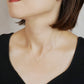 10K Diamond Petit Solitaire Necklace (Yellow Gold) - Model Image