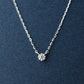 10K Diamond Petit Solitaire Necklace (White Gold) - Product Image